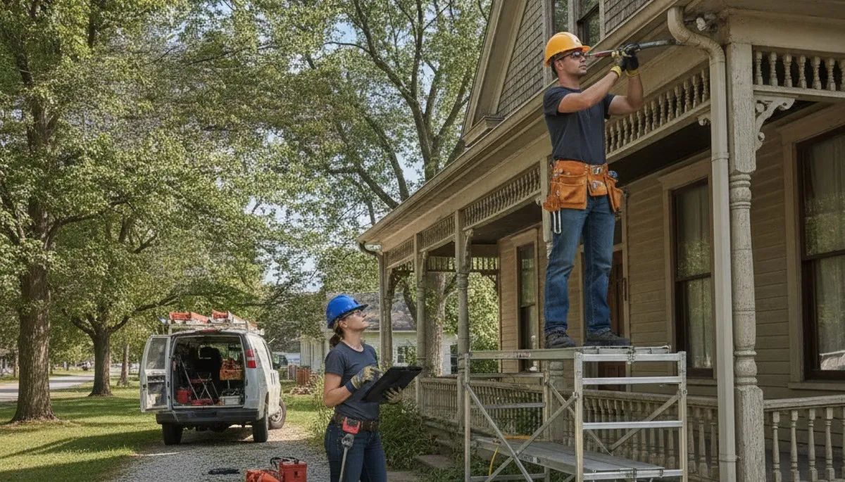Bloomington, IN plumbing repair team fixing a residential leak with professional tools