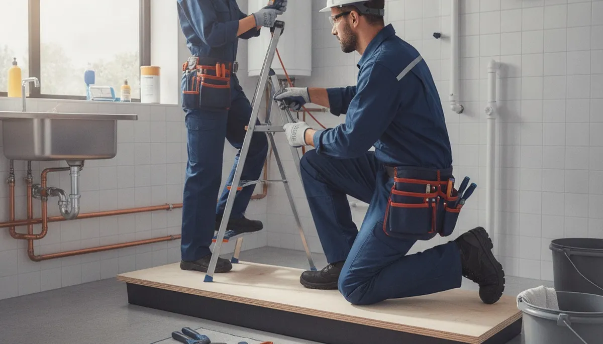 Bloomington, IN plumber repairing residential pipes for plumbing repair service