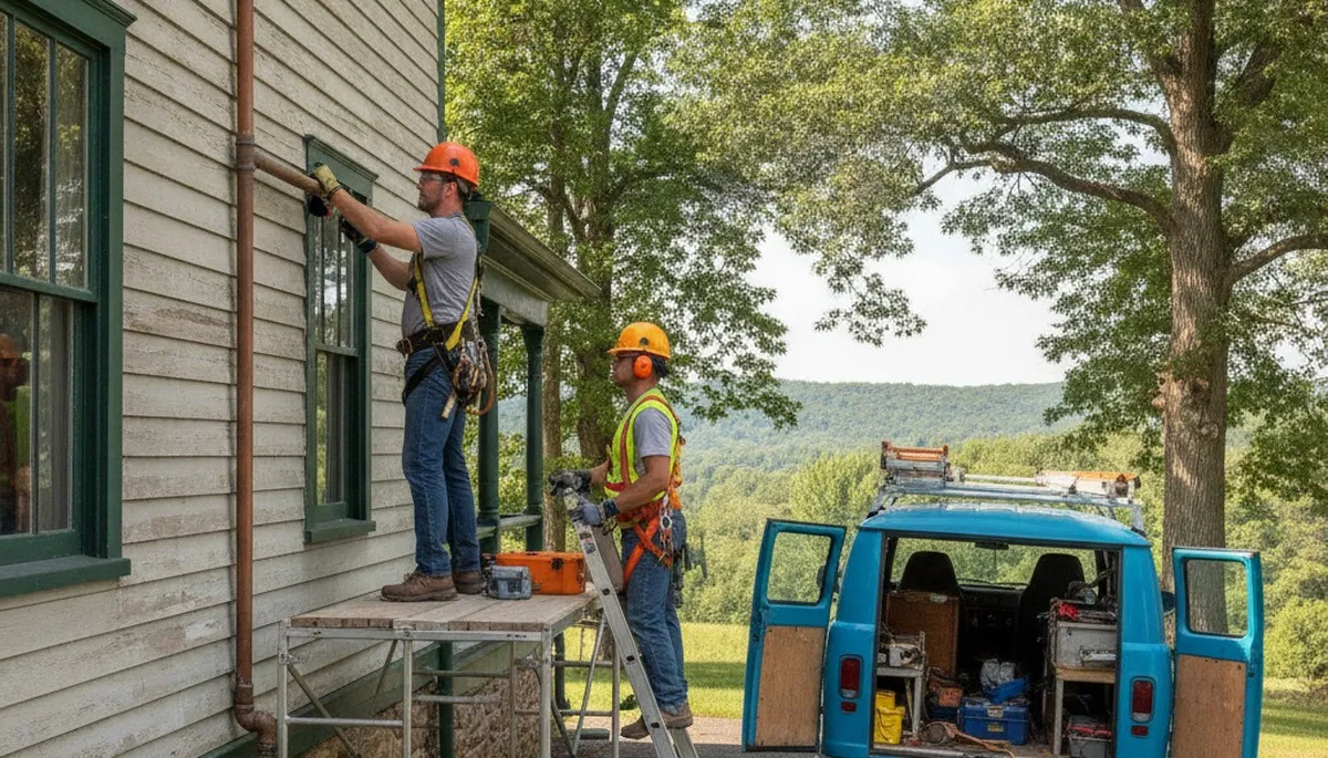 Bloomington, IN plumber repairing a leak for residential plumbing service