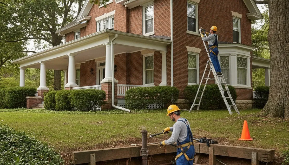 Bloomington, IN plumber repairing a leak for residential plumbing service