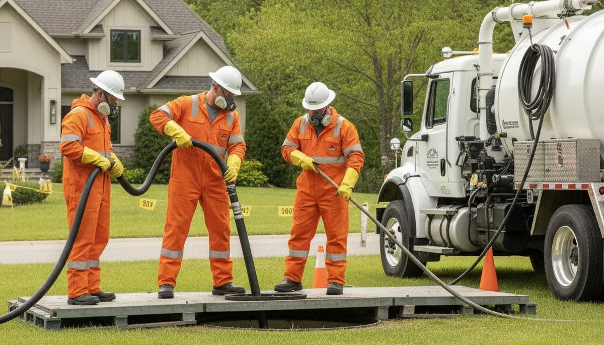 Bloomington, IN septic tank cleaning service truck for On Call Plumbers