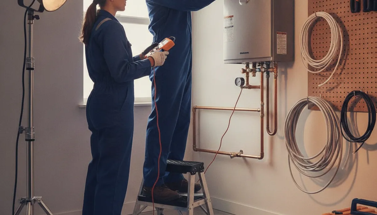 Tankless water heater installation service in Bloomington, IN by On Call Plumbers